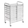 Simply Tidy Clear 12 Drawer Rolling Cart
