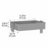Simply Tidy Lexington 3-Tier Rolling Cart, Gray