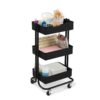 Simply Tidy Lexington 3-Tier Rolling Cart, Matte Black Simply Tidy Lexington 3-Tier Rolling Cart, Matte Black