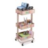 Simply Tidy Lexington 3-Tier Rolling Cart, Rose Gold Simply Tidy Lexington 3-Tier Rolling Cart, Rose Gold