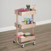 Simply Tidy Lexington 3-Tier Rolling Cart, Rose Gold Simply Tidy Lexington 3-Tier Rolling Cart, Rose Gold