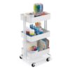 Simply Tidy Lexington 3-Tier Rolling Cart, White