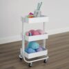 Simply Tidy Lexington 3-Tier Rolling Cart, White