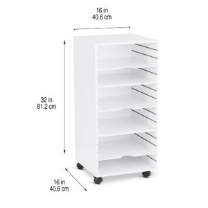 Simply Tidy Modular Mobile Panel Tower, White