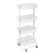Simply Tidy White Lexington 4-Tier Rolling Cart