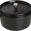 Staub Cast Iron 7-qt Round Cocotte - Black Matte, Made in France