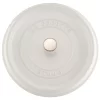 Staub Cast Iron 7-qt Round Cocotte - White, Made in France