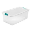 Sterilite 106 Qt Plastic Storage Container (4 Pack) and 64 Qt Box (6 Pack)