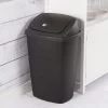 Sterilite 10889004 13.2 Gallon Plastic Home/Office Kitchen Bathroom Basement Garage SwingTop Waste Basket Trash Can or Recycling Bin, Black