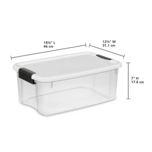 Sterilite 116-Qt. Latch Lid Tote (4-Pack), 18-Qt. Latch Lid Tote (6-Pack)
