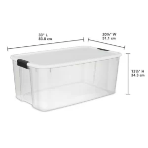 Sterilite 116-Qt. Latch Lid Tote (4-Pack), 18-Qt. Latch Lid Tote (6-Pack)