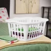 Sterilite 12459412 1.5 Bushel 53 Liter Rectangular Laundry Basket, White & Aqua Chrome, Assorted, 12-Pack , Green
