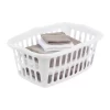 Sterilite 12459412 1.5 Bushel 53 Liter Rectangular Laundry Basket, White & Aqua Chrome, Assorted, 12-Pack , Green