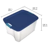 Sterilite 14469606 18 Gallon/68 Liter Latch and Carry, True Blue Lid and Clear Base with Blue Aquarium Latches, (6 Count) Pack of 1