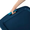 Sterilite 14469606 18 Gallon/68 Liter Latch and Carry, True Blue Lid and Clear Base with Blue Aquarium Latches, (6 Count) Pack of 1