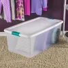 Sterilite 14998004 106 Quart White/Clear Plastic Storage Box With Blue Aquarium Latches 4 Sterilite 14998004 106 Quart White Clear Plastic Storage Box With Blue Aquarium Latches 4