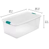 Sterilite 14998004 106 Quart White/Clear Plastic Storage Box With Blue Aquarium Latches 4 Sterilite 14998004 106 Quart White Clear Plastic Storage Box With Blue Aquarium Latches 4