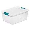 Sterilite 15 Qt Latch Lid Tote, 24 Pack, and 6 Qt Latch Lid Tote, 12 Pack