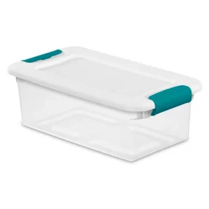 Sterilite 15 Qt Latch Lid Tote, 24 Pack, and 6 Qt Latch Lid Tote, 12 Pack