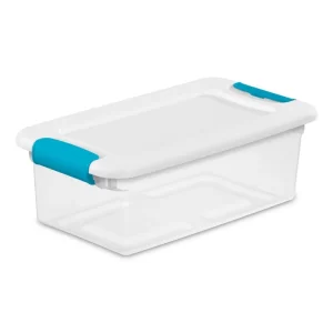 Sterilite 15 Qt Latch Lid Tote, 24 Pack, and 6 Qt Latch Lid Tote, 12 Pack