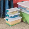 Sterilite 15 Qt Latch Lid Tote, 24 Pack, and 6 Qt Latch Lid Tote, 12 Pack