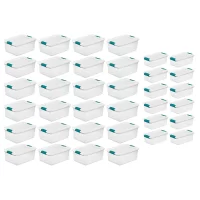 Sterilite 15 Qt Latch Lid Tote, 24 Pack, and 6 Qt Latch Lid Tote, 12 Pack