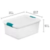 Sterilite 15 Qt Latch Lid Tote, 24 Pack, and 6 Qt Latch Lid Tote, 12 Pack