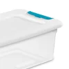 Sterilite 15 Qt Latch Lid Tote, 24 Pack, and 6 Qt Latch Lid Tote, 12 Pack