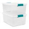 Sterilite 15 Qt./14 L Latching Box Clears, Quart, White, 12 Piece
