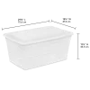 Sterilite 16668004 90 Quart/85 Liter Storage Box, Clear with a White Lid, 4-Pack Sterilite 16668004 90 Quart/85 Liter Storage Box, Clear with a White Lid, 4-Pack