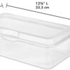 Sterilite 18058606 Large Flip Top, Clear, 6-Pack