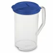 Sterilite 2 Qt Clear Plastic Drink Pitcher with Leak Proof Lid, Blue (18 Pack)