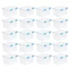 Sterilite 32 Qt Clear Stacking Storage Container with Gasket Lid, 20 Pack