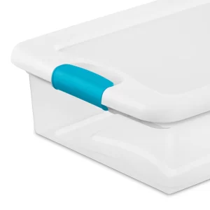 Sterilite 32 Qt Latch Lid Tote, 6 Pack, & 15 Qt Latch Lid Tote, 12 Pack