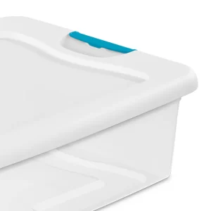 Sterilite 32 Qt Latch Lid Tote, 6 Pack, & 15 Qt Latch Lid Tote, 12 Pack