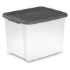 Sterilite 50 Qt. Storage Clear Base Stackable Latching Shelf Tote (24-Pack) Sterilite 50 Qt. Storage Clear Base Stackable Latching Shelf Tote (24-Pack)