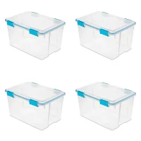 Sterilite 54 Qt. Latched Gasket Plastic Storage Container (4-Pack)