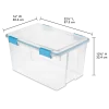 Sterilite 54 Qt. Latched Gasket Plastic Storage Container (4-Pack)