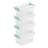 Sterilite 64 Qt Latching Storage Tote Box (6 Pack) Medium Clip Box (4 Pack)
