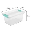 Sterilite 64 Qt Latching Storage Tote Box (6 Pack) Medium Clip Box (4 Pack)