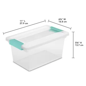 Sterilite 64 Qt Latching Storage Tote Box (6 Pack) Medium Clip Box (4 Pack)