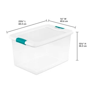 Sterilite 64 Qt Latching Storage Tote Box (6 Pack) Medium Clip Box (4 Pack)