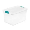 Sterilite 64 Qt Latching Storage Tote Box (6 Pack) Medium Clip Box (4 Pack)