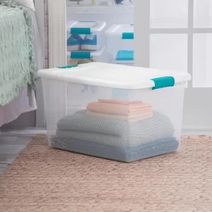 Sterilite 64 Qt Latching Storage Tote Box (6 Pack) Medium Clip Box (4 Pack)