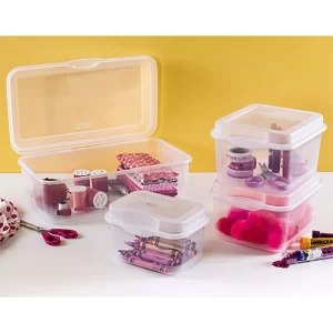 Sterilite Clear Plastic Flip Top Latching Storage Box Container w Lid (36 Pack)