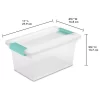 Sterilite Clear Storage Medium Clip Boxes with Lid + Lg Deep Clip Boxes (4 Each)