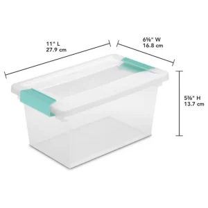 Sterilite Clear Storage Medium Clip Boxes with Lid + Lg Deep Clip Boxes (4 Each)