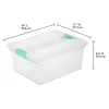 Sterilite Clear Storage Medium Clip Boxes with Lid + Lg Deep Clip Boxes (4 Each)