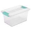 Sterilite Clear Storage Medium Clip Boxes with Lid + Lg Deep Clip Boxes (4 Each)