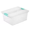 Sterilite Clear Storage Medium Clip Boxes with Lid + Lg Deep Clip Boxes (4 Each)